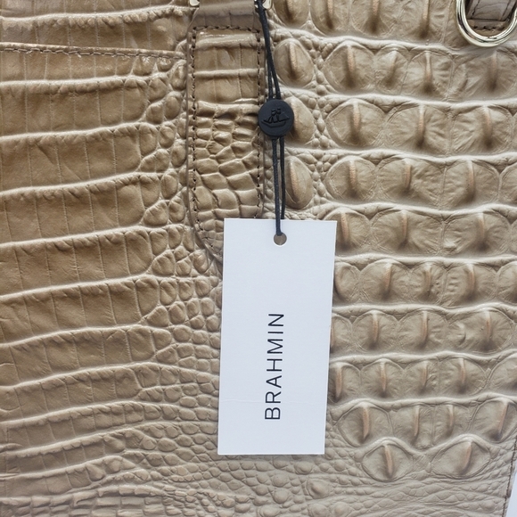 451- BRAHMIN BLAKE SATCHEL HANDBAG GENUINE LEATHER NWT - Picture 7 of 15